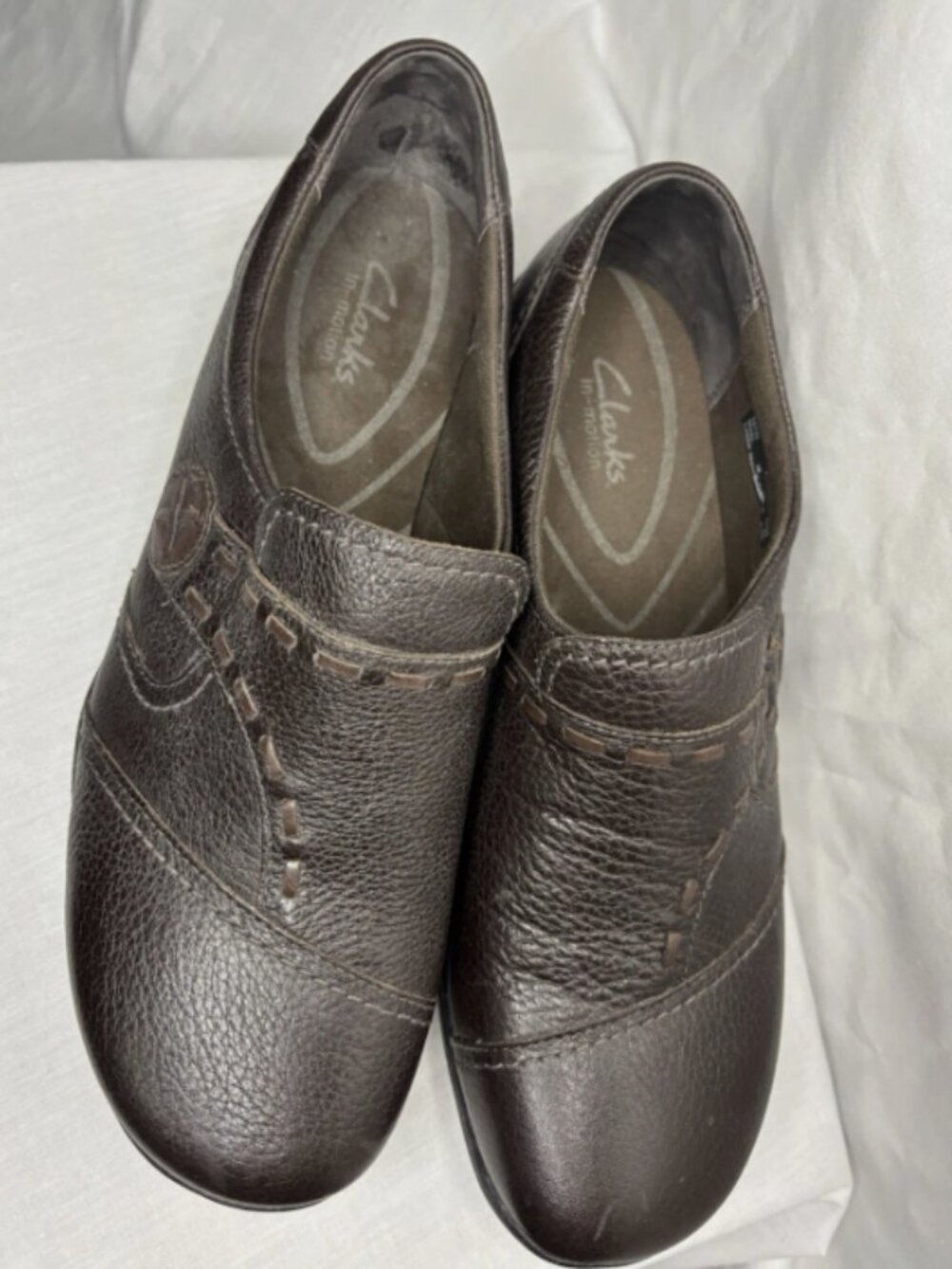 Clarks In Motion Women's Size 11W Brown Leather Shoes New 35733